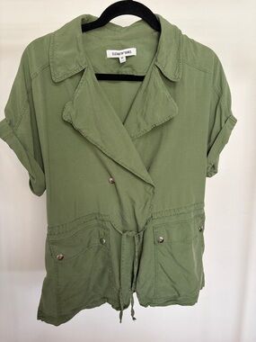 Elizabeth and James Olive Utility Drawstring Jacket